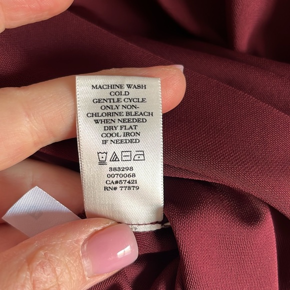 Burgundy Ann Taylor Blouse - Picture 5 of 6